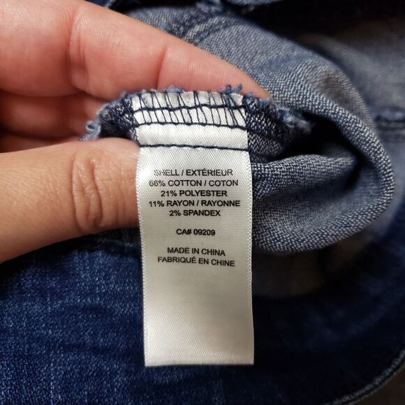 Cleo - Dark wash jean jacket denim jacket Sz XL Stretch - Picture 6 of 10